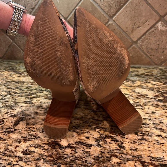 Steve Madden Trista Tri-Colored Snake Ankle Boots Size 8.5 - Picture 9 of 9